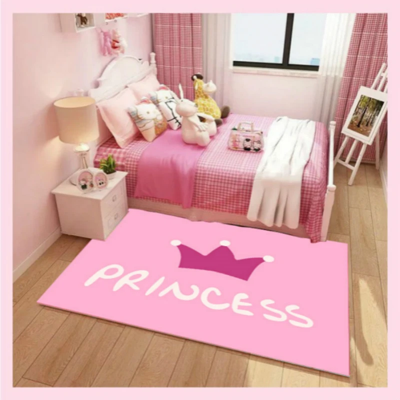 

Home girl children room carpet princess pink carpet antiskid cartoon P unicorn area rug baby livingroom tapete customized