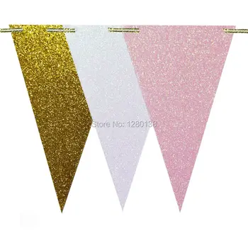 HPYDIY 40pack Pink White and Gold Glitter Paper Pennant Flag Banner Bridal Shower Unicorn Party Nursery Decoration Garland
HPYDIY 40pack Pink White and Gold Glitter Paper Pennant Flag Banner Bridal Shower Unicorn Party Nursery Decoration Garland