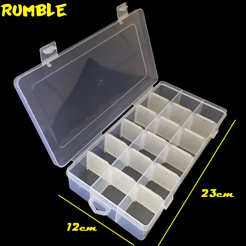 Rumble 18 Slots Cells Portable Tool Box Jewelry Ringstone Fishing Screw Beads Storage Boxes Container Craft DIY Plastic Case
Rumble 18 Slots Cells Portable Tool Box Jewelry Ringstone Fishing Screw Beads Storage Boxes Container Craft DIY Plastic Case