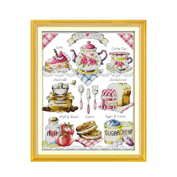 Joy Sunday Counted Cross Stitch Kits 11 14CT DIY Cartoon Patterns Tea Time Cross Stitch Kit Embroidery Needlework Set Home Decor
Joy Sunday Counted Cross Stitch Kits 11 14CT DIY Cartoon Patterns Tea Time Cross Stitch Kit Embroidery Needlework Set Home Decor