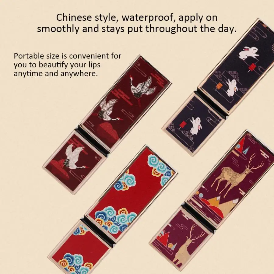 Matte Lip Gloss Lip Makeup Chinese Style Lipstick 4 Colors To Choose Waterproof Long-lasting Lipgloss Lip Cosmetic 3.8g Lip
Matte Lip Gloss Lip Makeup Chinese Style Lipstick 4 Colors To Choose Waterproof Long-lasting Lipgloss Lip Cosmetic 3.8g Lip