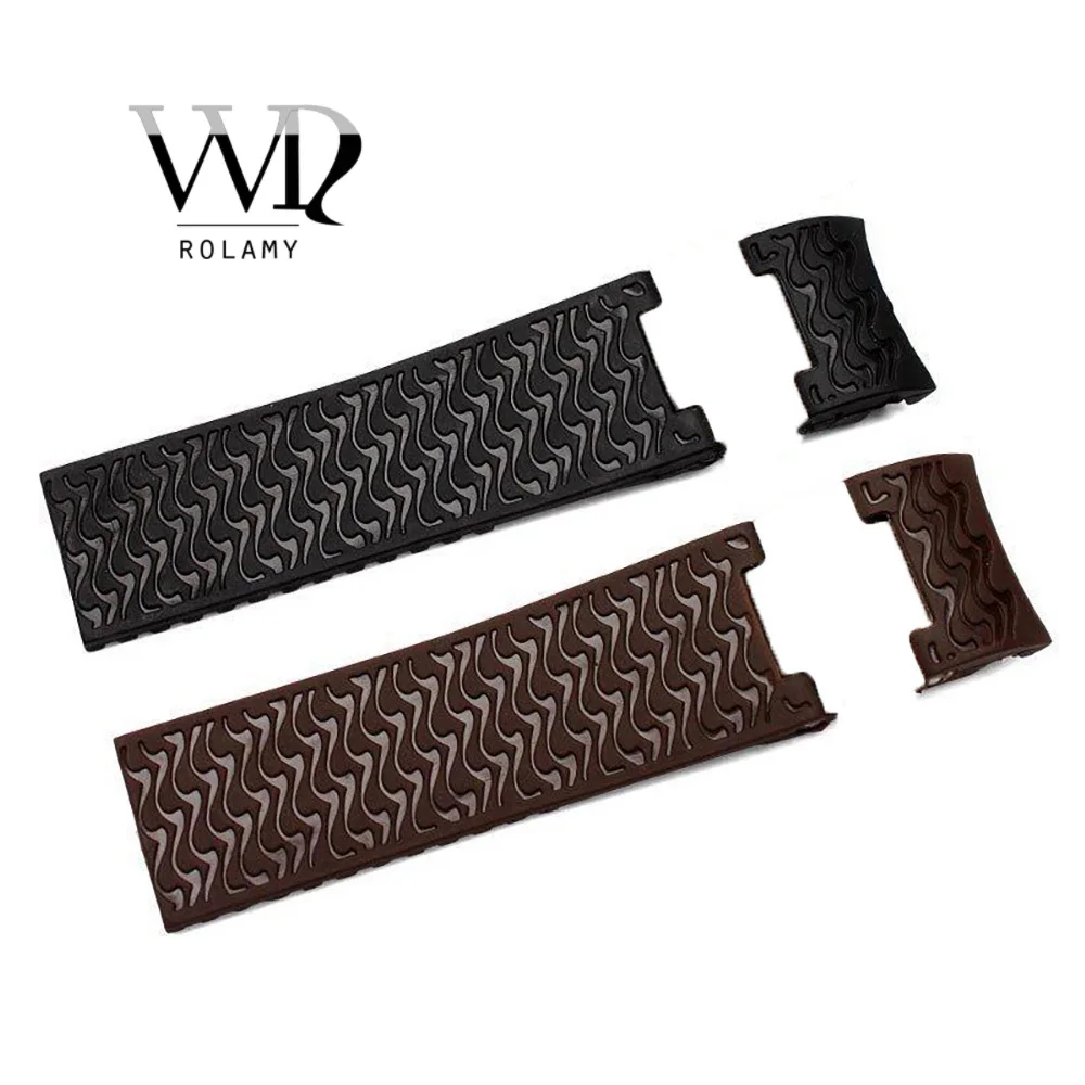 Rolamy 22mm Wholesale Black Brown Waterproof Silicone Rubber Replacement Wrist Watch Band Strap Belt For Ulysse Nardin
Rolamy 22mm Wholesale Black Brown Waterproof Silicone Rubber Replacement Wrist Watch Band Strap Belt For Ulysse Nardin