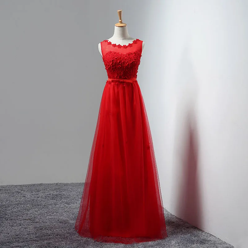 Custom Made A-Line Scoop Evening Dresses Abiye Gece Elbisesi Beading Flowers Prom Party Dresses Long 2019 (3)