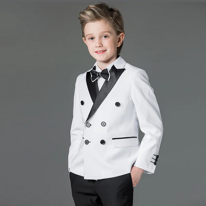 2017 Fashion Boys Suits For Weddings Double Breasted Formal Black & White Suits (Jacket+Pants+Bow Tie)
2017 Fashion Boys Suits For Weddings Double Breasted Formal Black & White Suits (Jacket+Pants+Bow Tie)