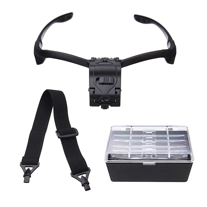 5 Lens 1.0X-3.5X Bracket Headband Eye Magnification Goggles Magnifying Glasses With 2 LED Light For Beauty Tattoo Graft Eyelash 5 Lens 1.0X-3.5X Bracket Headband Eye Magnification Goggles Magnifying Glasses With 2 LED Light For Beauty Tattoo Graft Eyelash
