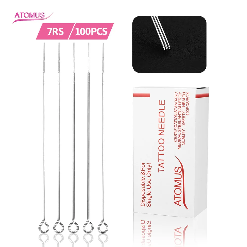 

Microblading Needles 100pcs Stick Tattoo Needle 7RS Acessorios Para Microblade Agulha Tebori Tattoo Nadeln Lamina Microblading