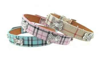 30pcs/ lot Wholesale Grid Dog Collar Mix Colors Adjustable choose size New Dog Puppy Pet Collar Rhinestone Bone Attached
30pcs/ lot Wholesale Grid Dog Collar Mix Colors Adjustable choose size New Dog Puppy Pet Collar Rhinestone Bone Attached