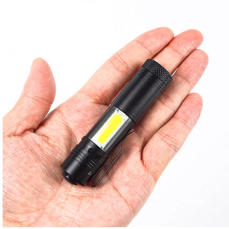 SOLOLANDOR 2019 New mini Portable Aluminum Q5 LED Flashlight COB Work Light lanterna Powerful Pen Torch Lamp 4 Modes Use AA
SOLOLANDOR 2019 New mini Portable Aluminum Q5 LED Flashlight COB Work Light lanterna Powerful Pen Torch Lamp 4 Modes Use AA