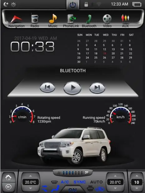 BYNCG 12 "Android 7.1.1 четырехъядерный 2 Гб RAM автомобильный DVD для TOYOTA Land Cruiser 200 2008 2015