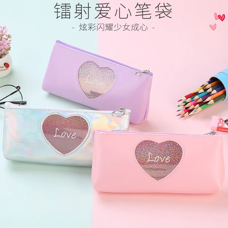 1 Pcs Kawaii Pu Pencil Case Laser love Estuches School Pencil Box Pencilcase Pencil Bag School Supplies Stationery
1 Pcs Kawaii Pu Pencil Case Laser love Estuches School Pencil Box Pencilcase Pencil Bag School Supplies Stationery