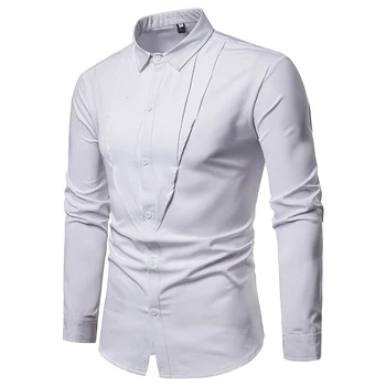 2019 Brand Dress Shirt Men Long Sleeve Big Size Combed Cotton Casual Shirts Men Formal Dress Shirt Mens Clothes
2019 Brand Dress Shirt Men Long Sleeve Big Size Combed Cotton Casual Shirts Men Formal Dress Shirt Mens Clothes