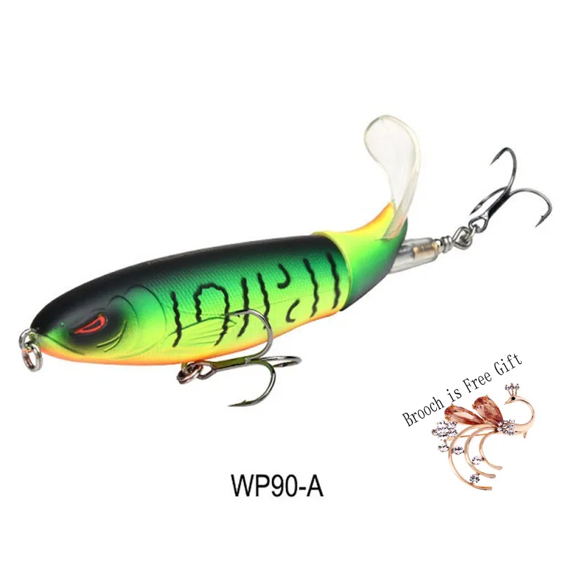 Free Gift Brooch Rg Popper 9cm Topwater Hard Fishing Lure Artificial Bait Rotating Tail Fishing Tackle Gear Color Random
Free Gift Brooch Rg Popper 9cm Topwater Hard Fishing Lure Artificial Bait Rotating Tail Fishing Tackle Gear Color Random