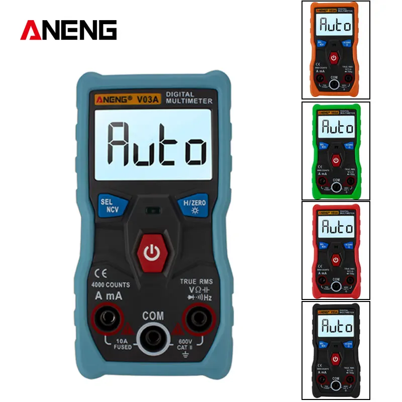 ANENG V03A 4000 Counts True RMS Digital Multimeter Mini Auto Range Backlight Resistance AC/DC Voltage Meter with Flashlight
ANENG V03A 4000 Counts True RMS Digital Multimeter Mini Auto Range Backlight Resistance AC/DC Voltage Meter with Flashlight