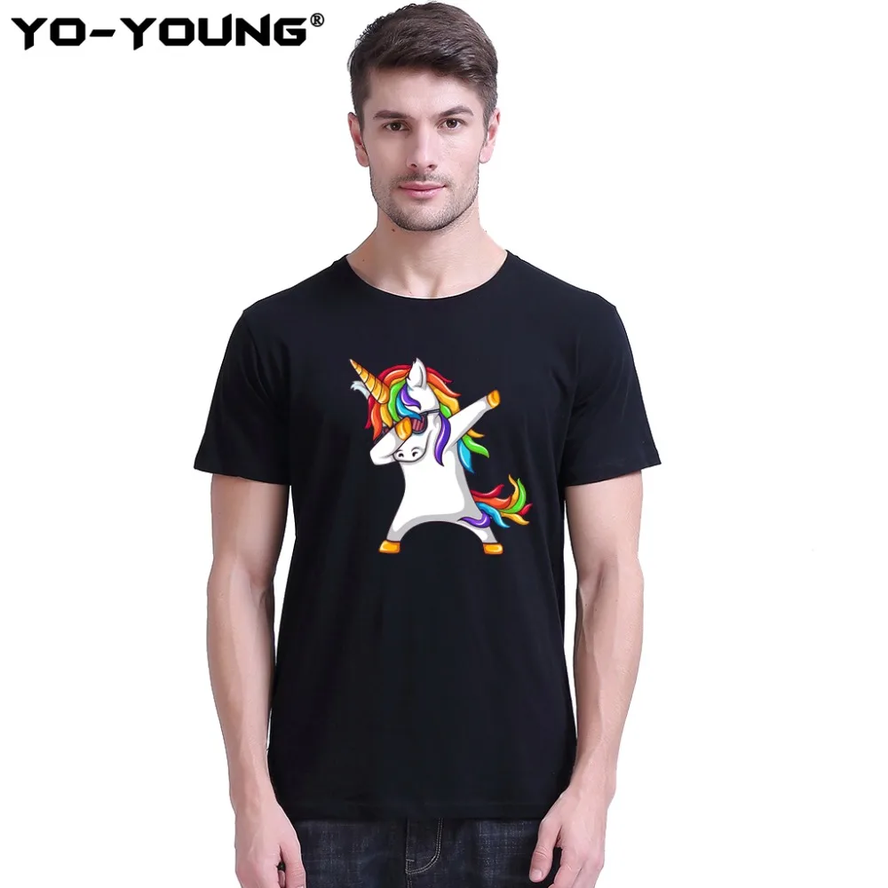 Yo-Young Men T-shirts Casual Dab Dancing Rainbow Unicorn Print 100% 180g Combed Cotton Unisex Top Tees Homme Customized
Yo-Young Men T-shirts Casual Dab Dancing Rainbow Unicorn Print 100% 180g Combed Cotton Unisex Top Tees Homme Customized