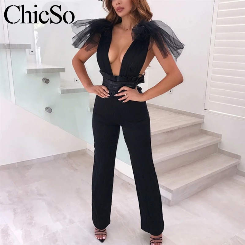 MissyChilli Sexy black deep V neck jumpsuit women Sleeveless bodycon female jumpsuit long Autumn leather elegant jumpsuit pants
MissyChilli Sexy black deep V neck jumpsuit women Sleeveless bodycon female jumpsuit long Autumn leather elegant jumpsuit pants