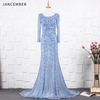 JANCEMBER Luxury evening dress 2019 Beading Sequined Backless Court Train O-Neck Full Sleeve Mermaid Floor-Length evening gown
JANCEMBER Luxury evening dress 2019 Beading Sequined Backless Court Train O-Neck Full Sleeve Mermaid Floor-Length evening gown
