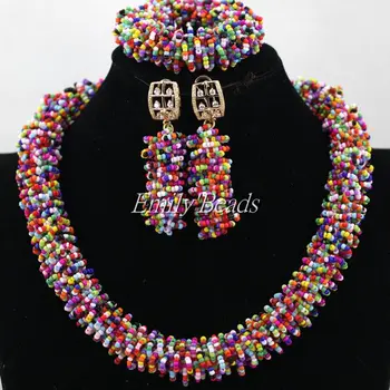 Fantastic Indian Bridal Jewelry Set Multicolor Nigerian Wedding Beads Costume African Jewelry Set Handmade Free Shipping ALJ159
Fantastic Indian Bridal Jewelry Set Multicolor Nigerian Wedding Beads Costume African Jewelry Set Handmade Free Shipping ALJ159