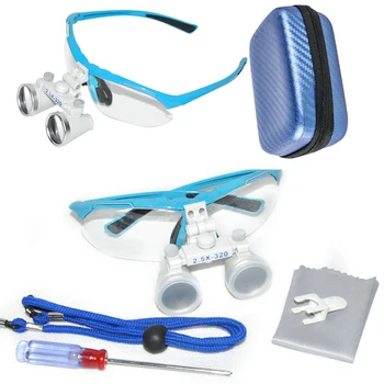 Surgical Medical Binocular Loupes 2.5X 320mm Optical Glass Loupe with Box with Blue Carry Case
Surgical Medical Binocular Loupes 2.5X 320mm Optical Glass Loupe with Box with Blue Carry Case