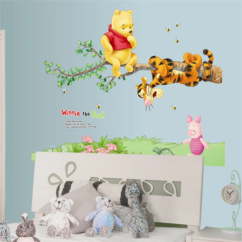 Winnie The Pooh Bear With Tiger Pig Wall Stickers For Kids Room Home Decoration Cartoon Animals Mural Art Children's Wall Decals
Winnie The Pooh Bear With Tiger Pig Wall Stickers For Kids Room Home Decoration Cartoon Animals Mural Art Children's Wall Decals