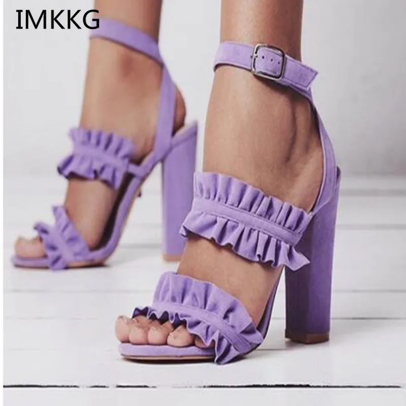Women Sandals 2019 Ruffle High Heel Ladies Sandals Ankle Peep Toe Summer Casual Shoes Sandalias Mujer m619
Women Sandals 2019 Ruffle High Heel Ladies Sandals Ankle Peep Toe Summer Casual Shoes Sandalias Mujer m619