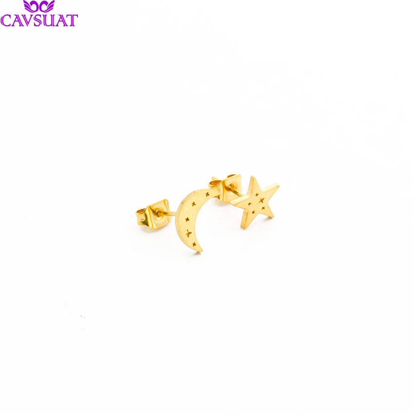 Romantic Small Moon Star Earring Stainless Steel Stud Earrings For Women Girls Birthday Gift Jewelry Pendientes Mujer
Romantic Small Moon Star Earring Stainless Steel Stud Earrings For Women Girls Birthday Gift Jewelry Pendientes Mujer