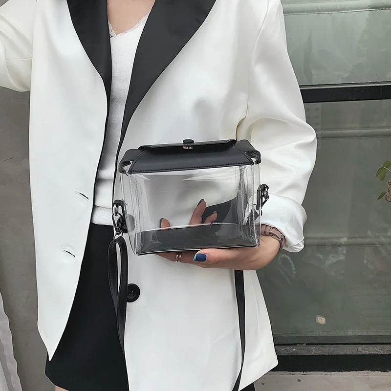 New Women's 2019 Clear Small Plastic Shoulder Crossbody Bag Ladies Casual Messenger Bag Transparent Flap Small Handbag Purse Sac
New Women's 2019 Clear Small Plastic Shoulder Crossbody Bag Ladies Casual Messenger Bag Transparent Flap Small Handbag Purse Sac