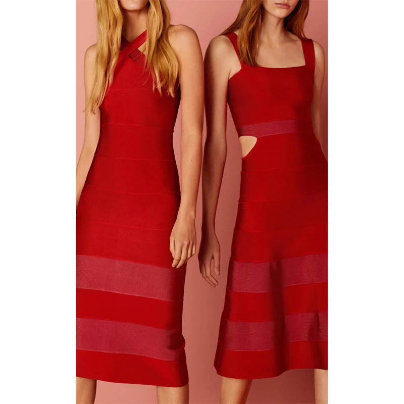 Women Fashion Red Halter Bandage Dress Elegant Sleeveless Bodyocn Midi Celebrity Evening Party Dress Prom Vestidos Wholesale
Women Fashion Red Halter Bandage Dress Elegant Sleeveless Bodyocn Midi Celebrity Evening Party Dress Prom Vestidos Wholesale