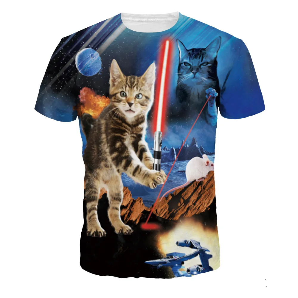 2019 New Summer New Fashion 3D T Shirt Star Wars Cat Print Funny Tshirts Short Sleeve Quick Dry Tops Tee Shirt Homme
2019 New Summer New Fashion 3D T Shirt Star Wars Cat Print Funny Tshirts Short Sleeve Quick Dry Tops Tee Shirt Homme