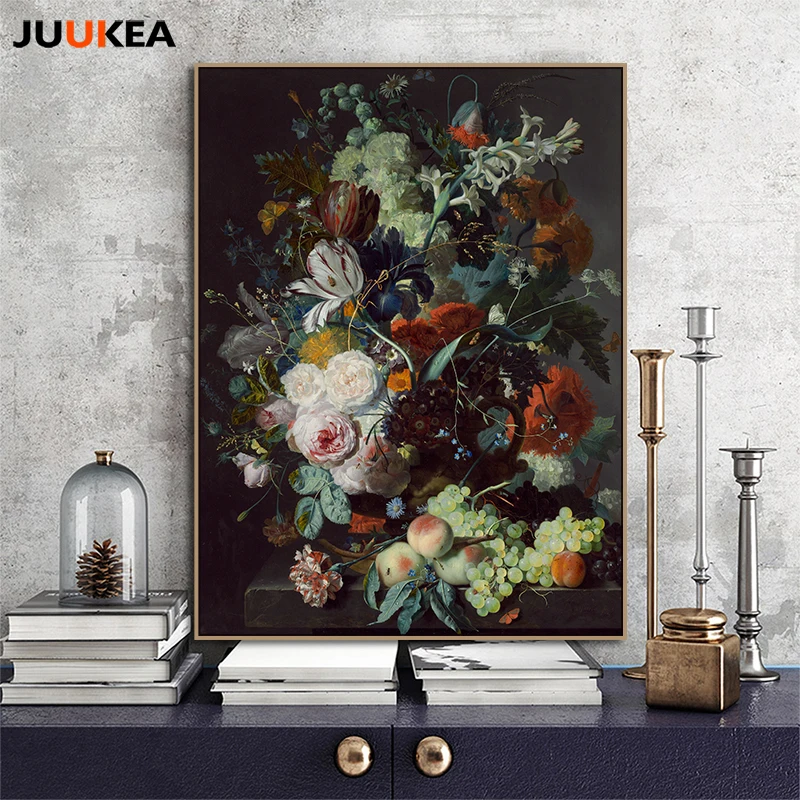 Classic Vintage Flowers and Plants Still Life Canvas Prints Poster Wall Pictures for Living Room Decoration Wall Decor
Classic Vintage Flowers and Plants Still Life Canvas Prints Poster Wall Pictures for Living Room Decoration Wall Decor