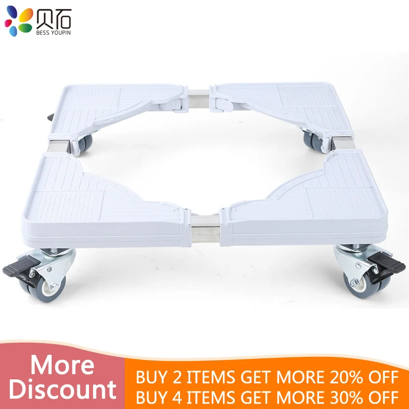 Universal Movable Adjustable Base with 4 Strong Feet Multi-Functional Mobile Floor Stand for Dryer Washing Machine Refrigerator
Universal Movable Adjustable Base with 4 Strong Feet Multi-Functional Mobile Floor Stand for Dryer Washing Machine Refrigerator