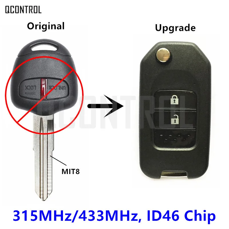 QCONTROL Upgraded Car Remote Key for MITSUBISHI Outlander Pajero Triton ASX Lancer with MIT8 Blade 315MHz or 433Mhz
QCONTROL Upgraded Car Remote Key for MITSUBISHI Outlander Pajero Triton ASX Lancer with MIT8 Blade 315MHz or 433Mhz