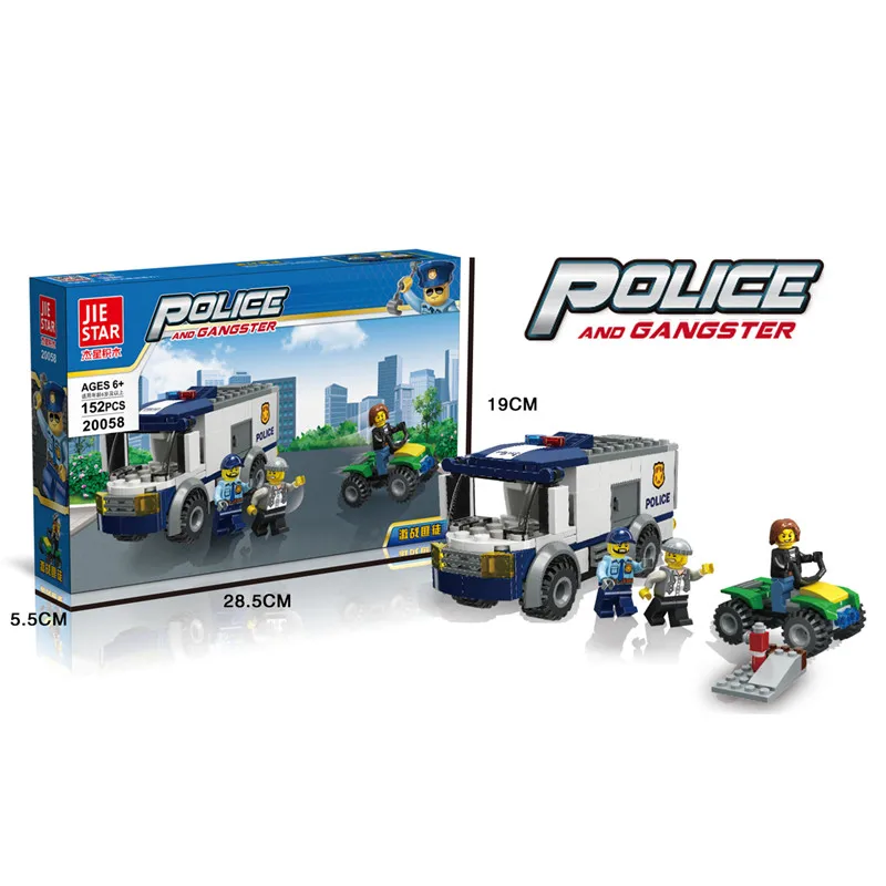City Police Series SWAT Policemen Chase Gangster Truck Building Blocks Figures Bricks Assembled Toys Compatible With Lego
City Police Series SWAT Policemen Chase Gangster Truck Building Blocks Figures Bricks Assembled Toys Compatible With Lego