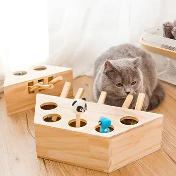 20# Cat Toys Pet Indoor Solid Wooden Cat Hunting Toy Interactive 3/5-holed Mouse Seat Scratch Interactive Cats Play Toy Gift
20# Cat Toys Pet Indoor Solid Wooden Cat Hunting Toy Interactive 3/5-holed Mouse Seat Scratch Interactive Cats Play Toy Gift