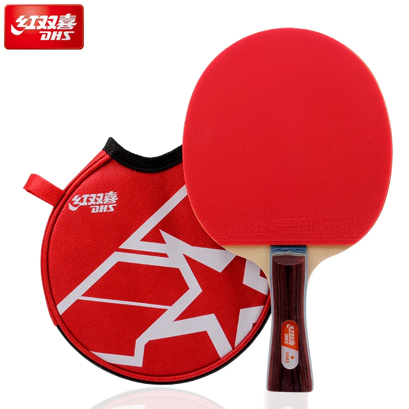 DHS 1 Star Table Tennis Racket DHS Ping Pong Rackets Rubber Blade Double Pimples-in Long Short Handle Tennis Set with Bag
DHS 1 Star Table Tennis Racket DHS Ping Pong Rackets Rubber Blade Double Pimples-in Long Short Handle Tennis Set with Bag