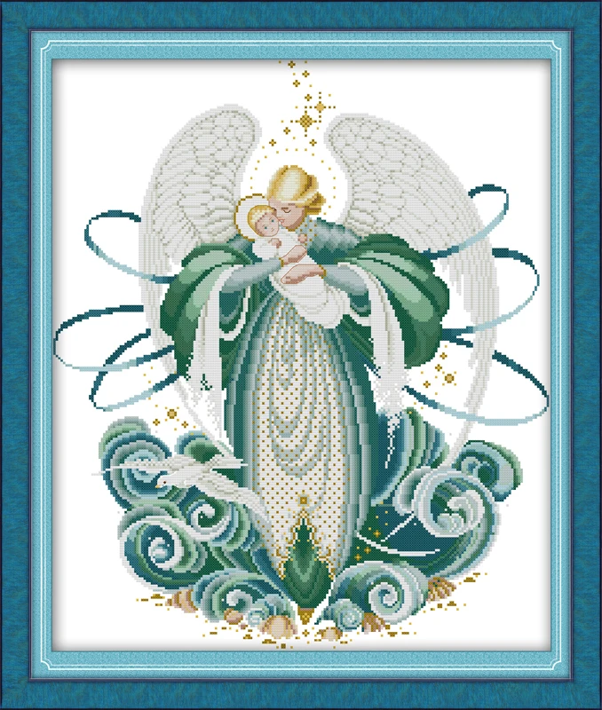 Angel mother nad son Counted 11CT Printed 14CT DMC Cross Stitch Set DIY Chinese Cotton Cross-stitch Kit Embroidery Needlework
Angel mother nad son Counted 11CT Printed 14CT DMC Cross Stitch Set DIY Chinese Cotton Cross-stitch Kit Embroidery Needlework