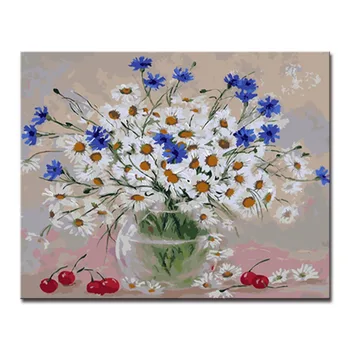 Painting By Numbers Oil Paint DIY Drawing White Daisy Cherry On Canvas Colors By Hand Wall Modular Paints Art Framework Pictures
Painting By Numbers Oil Paint DIY Drawing White Daisy Cherry On Canvas Colors By Hand Wall Modular Paints Art Framework Pictures