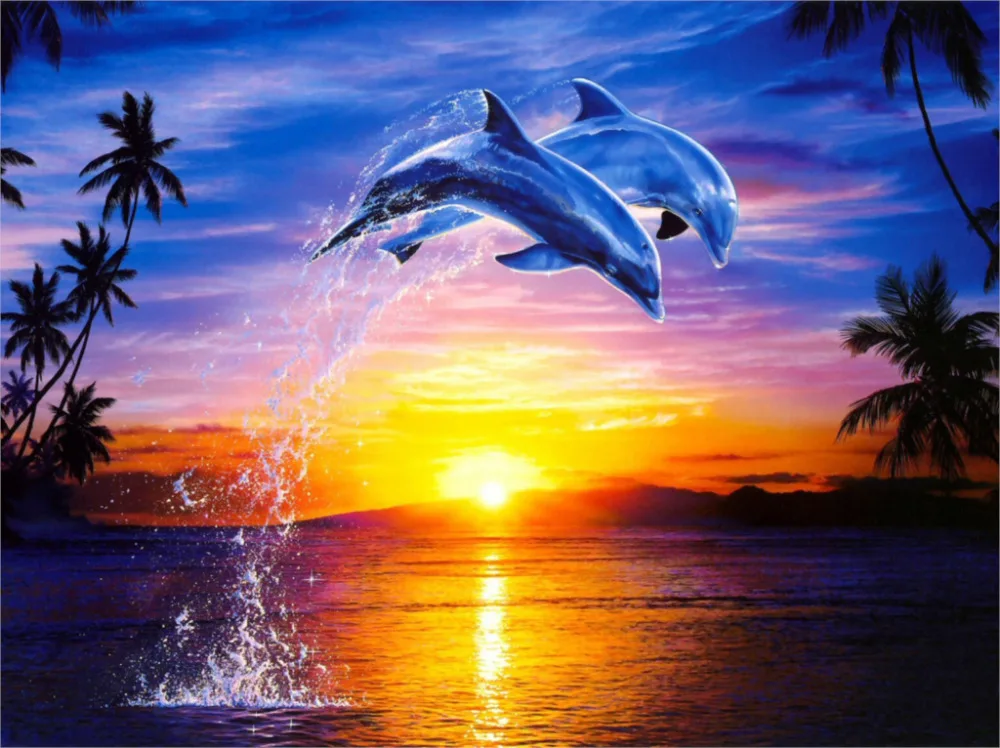 Diy Diamond Painting Cross Stitch Dolphin Jumping Over The Sea Needlework Diamond Embroidery Full Round Mosaic Decoration Resin
Diy Diamond Painting Cross Stitch Dolphin Jumping Over The Sea Needlework Diamond Embroidery Full Round Mosaic Decoration Resin
