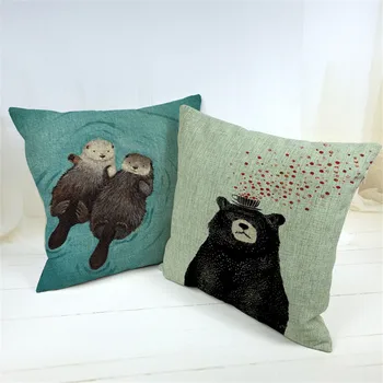 Cute cartoon cotton linen blend throw pillow case home decorative cushion covers bear otter free shipping Pillow Case
Cute cartoon cotton linen blend throw pillow case home decorative cushion covers bear otter free shipping Pillow Case