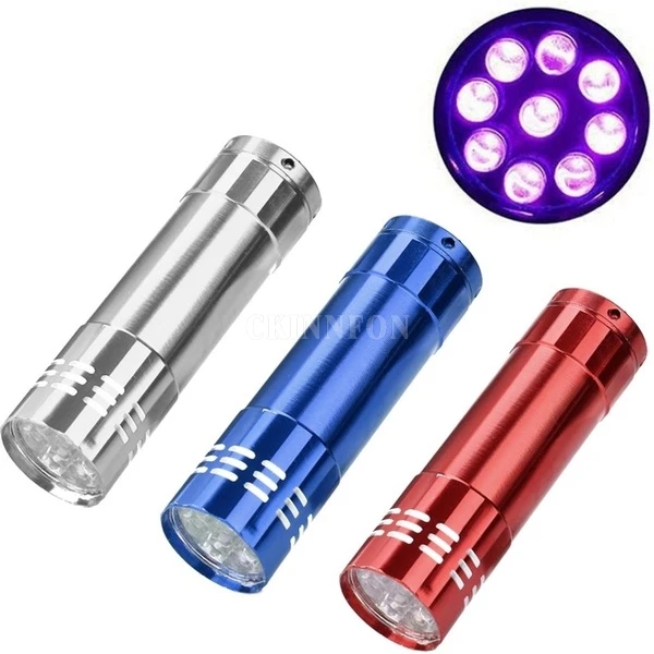 DHL 300PCS Personalized Mini Aluminium 9 LED UV Torch Ultra Violet Blacklight Detection Accessories
DHL 300PCS Personalized Mini Aluminium 9 LED UV Torch Ultra Violet Blacklight Detection Accessories