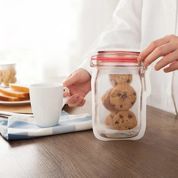 15Pcs/set 19.5*13.7CM Portable Household Mason Jar Shape Zip-lock Bag Food Biscuits Candy Zipper Sealed Storage Bag Random
15Pcs/set 19.5*13.7CM Portable Household Mason Jar Shape Zip-lock Bag Food Biscuits Candy Zipper Sealed Storage Bag Random