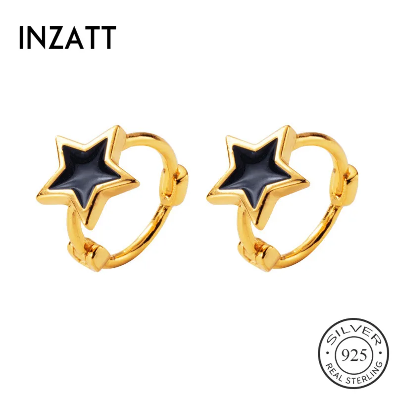 INZATT Real 925 Sterling Silve Black Enamel Star Hoop Earrings For Fashion Women Party Minimalist Fine Jewelry 2019 Accessories
INZATT Real 925 Sterling Silve Black Enamel Star Hoop Earrings For Fashion Women Party Minimalist Fine Jewelry 2019 Accessories