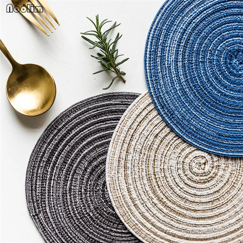 NOOLIM 4Pcs Heat Insulation Non-Slip Solid Placemats Disc Pads Bowl Coaster Tableware Pad Dining Table Mat Kitchen Accessories
NOOLIM 4Pcs Heat Insulation Non-Slip Solid Placemats Disc Pads Bowl Coaster Tableware Pad Dining Table Mat Kitchen Accessories