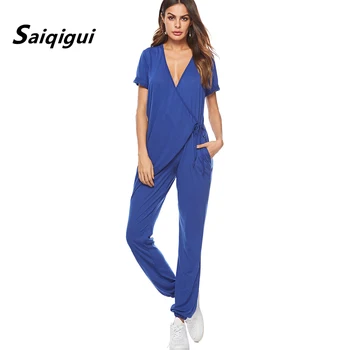 Saiqigui fashion Hip Hop casual loose womens jumpsuit Solid deep V-neck short Sleeve summer jumpsuit Playsuits
Saiqigui fashion Hip Hop casual loose womens jumpsuit Solid deep V-neck short Sleeve summer jumpsuit Playsuits