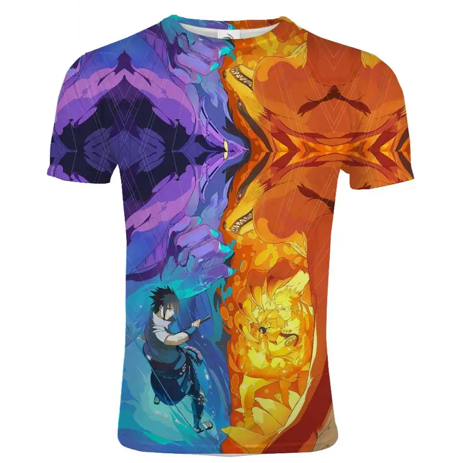 2018 New summer men's and women's wear digital printing naruto short sleeve T-shirt quick sale burst loose round neck pullover
2018 New summer men's and women's wear digital printing naruto short sleeve T-shirt quick sale burst loose round neck pullover