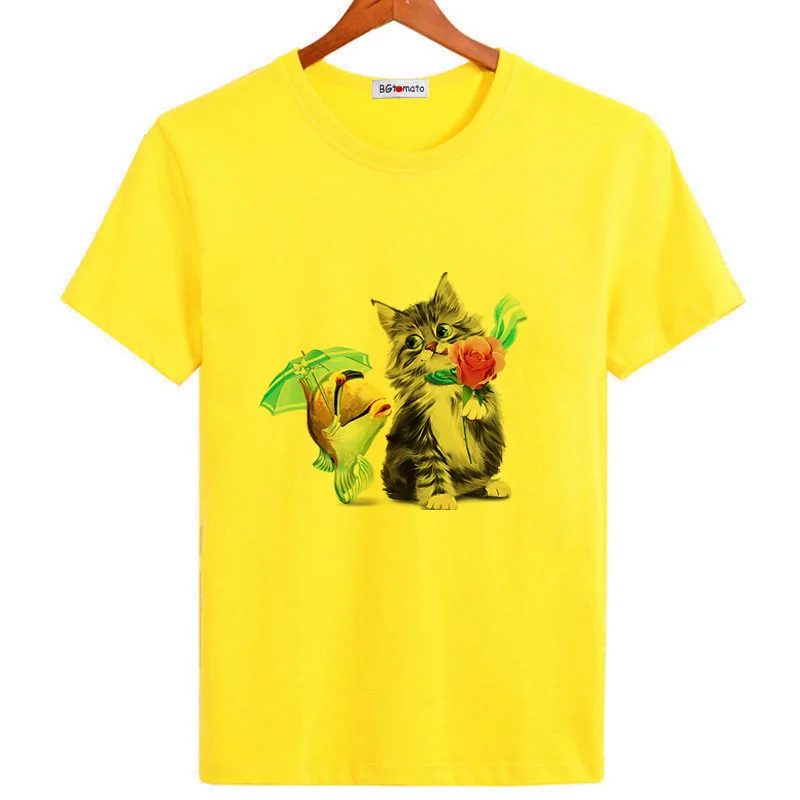 Супер милые 3D футболки BGtomato с котом новый дизайн горячая Распродажа летние