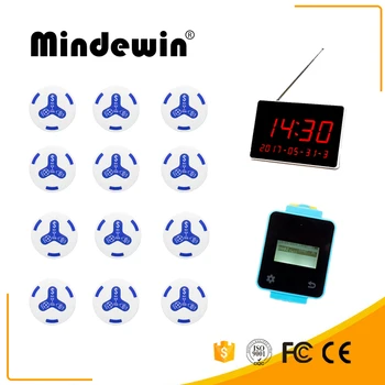 Mindewin Wireless Intelligent Calling System Touch Screen Wireless Wrist Watch Pager LED Display Show 4 Groups Number Call Bell
Mindewin Wireless Intelligent Calling System Touch Screen Wireless Wrist Watch Pager LED Display Show 4 Groups Number Call Bell