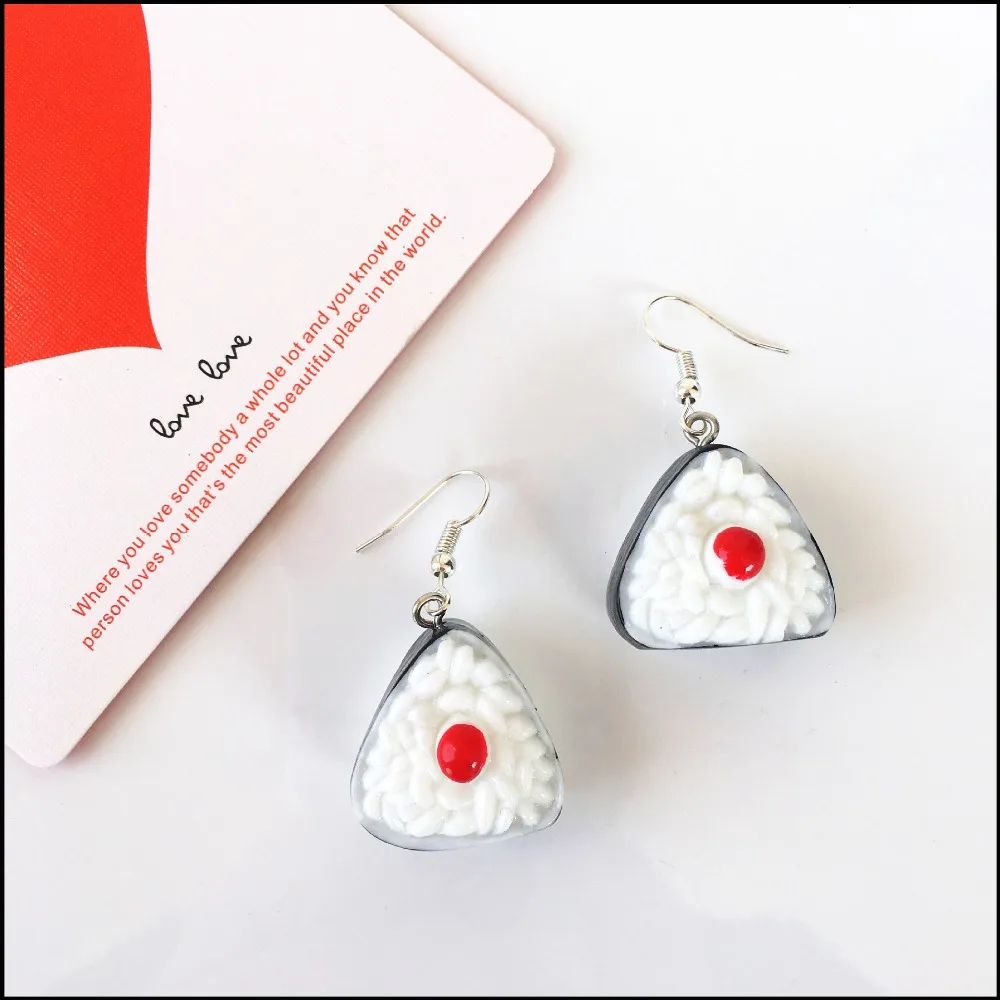 Korean Harajuku Interesting Sushi Rice Ball Triangle Square Earrings Nice Birthday gifts Cute Food Sushi Earrings Funny Jewelry
Korean Harajuku Interesting Sushi Rice Ball Triangle Square Earrings Nice Birthday gifts Cute Food Sushi Earrings Funny Jewelry