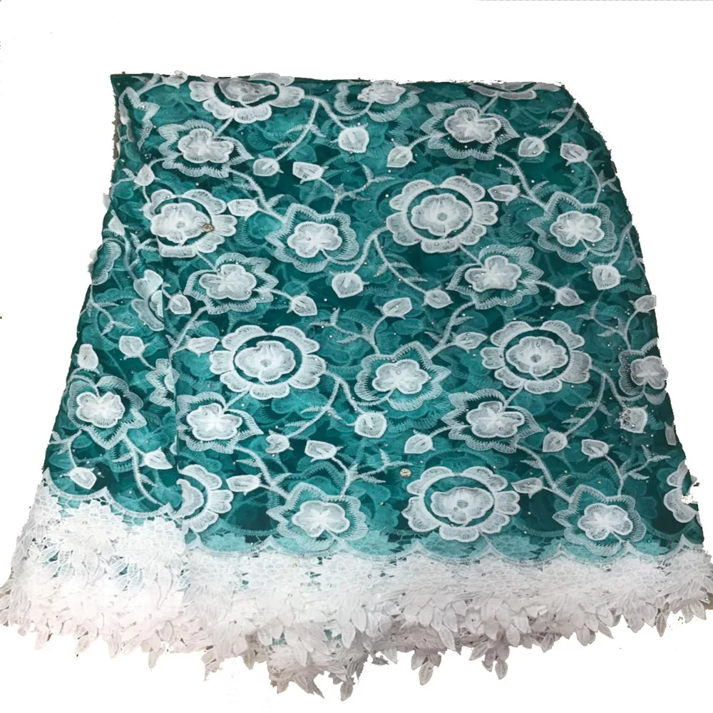 HFX Green african lace fabrics high quality milk silk tulle fabric for women dress guipure net lace fabric with stones X214-2
HFX Green african lace fabrics high quality milk silk tulle fabric for women dress guipure net lace fabric with stones X214-2
