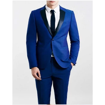 Custom Made Groomsmen Notch Black Lapel terno slim fit Groom Tuxedos Royal Blue Mens Suits Wedding Best men suit (Jacket+Pants)
Custom Made Groomsmen Notch Black Lapel terno slim fit Groom Tuxedos Royal Blue Mens Suits Wedding Best men suit (Jacket+Pants)