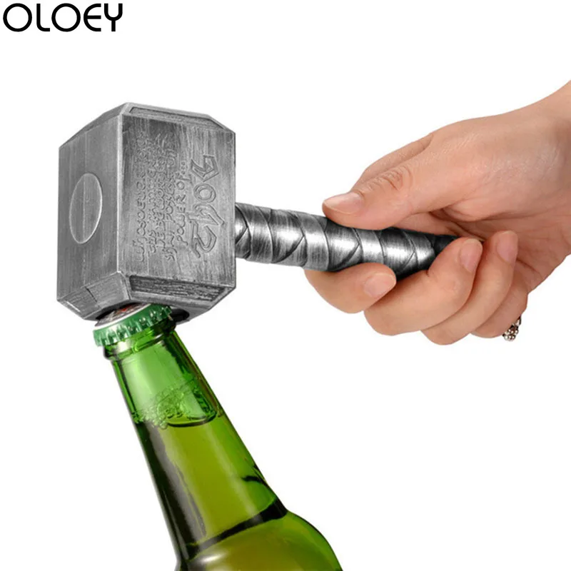 1PC Silver Beer Bottle Openers Multifunction Hammer of Thor Shaped Beer Bottle Opener with Long Handle Bottler Opener Beer
1PC Silver Beer Bottle Openers Multifunction Hammer of Thor Shaped Beer Bottle Opener with Long Handle Bottler Opener Beer
